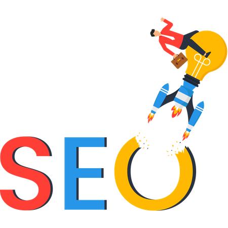 Businessman working on digital marketing  Illustration