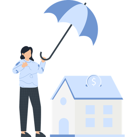 Businessman working on financial proetction  Illustration