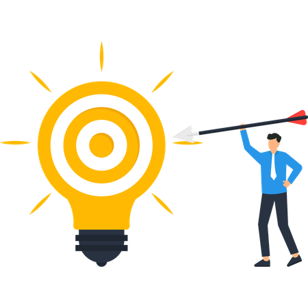 Businessman working on Goal Achievement  Illustration