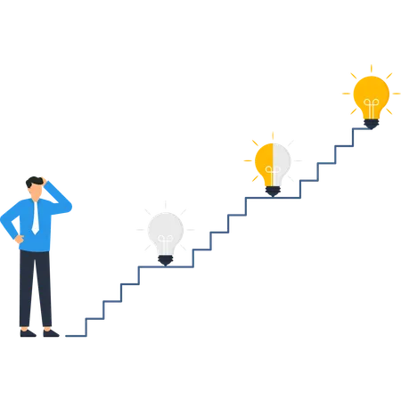 Businessman working on Idea Development  Illustration