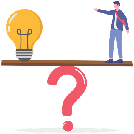 Businessman working on investing idea  Illustration