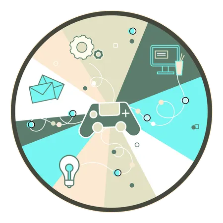 Businessman working on schedule  Illustration
