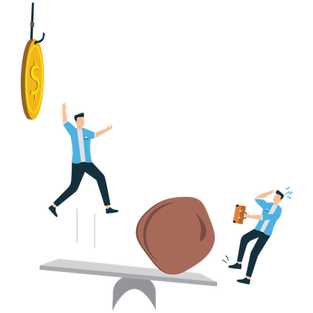 Businessman working on shortcut tactics  Illustration