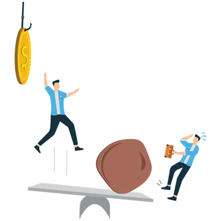 Businessman working on shortcut tactics  Illustration
