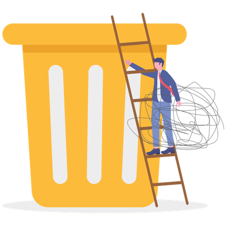 Businessman working on stress management  Illustration