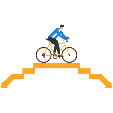 Businessman working on success ladder  Illustration