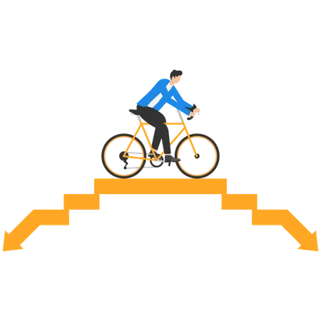 Businessman working on success ladder  Illustration