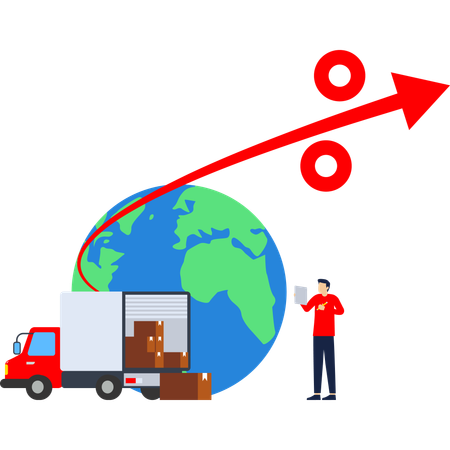 Businessman working on tax reducation  Illustration