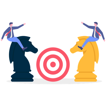 Businessman working with business strategy  Illustration