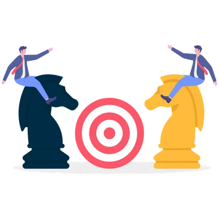 Businessman working with business strategy  Illustration