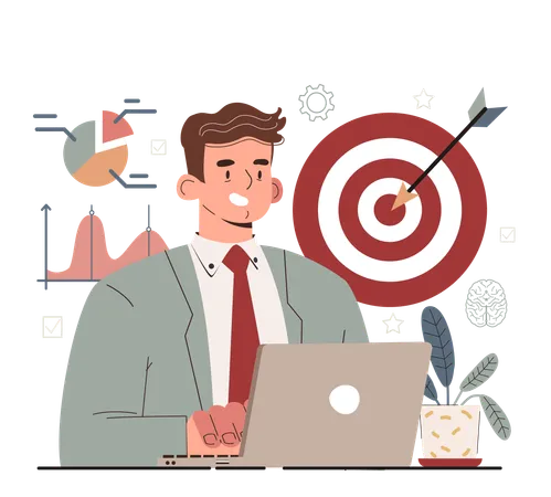 Hyperfocus Idea How To Become More Efficient Intense Form Of Mental Concentration Or Visualization That Focuses Consciousness On A Task Work Should Lead To A Result Flat Vector Illustration Illustration