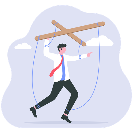 Businessman works on self discipline  Illustration