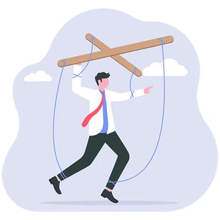 Businessman works on self discipline  Illustration