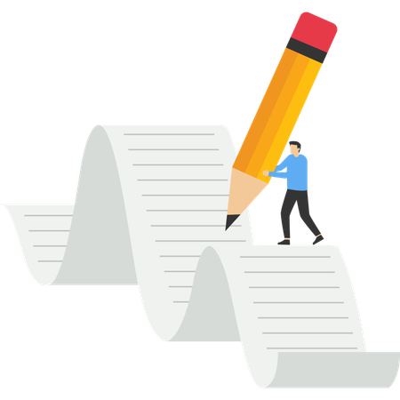 Businessman writing business plans  Illustration