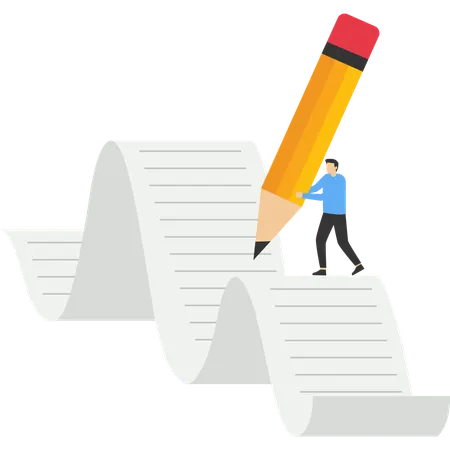 Businessman writing business plans  Illustration