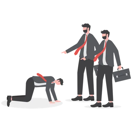Businessmen Are Being Blamed The Business Leader Pointed To The Man And Blamed Him Businessmen Are Under Pressure From Work Illustration