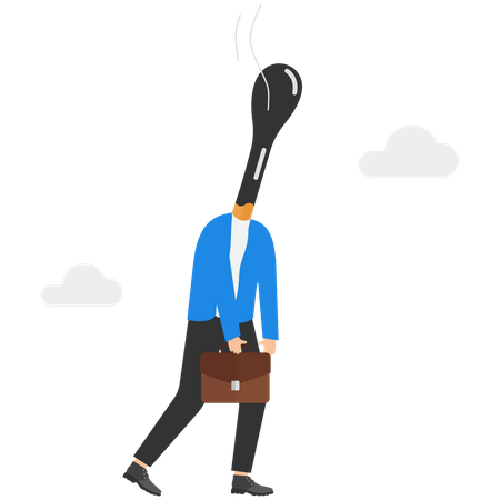 Businessmen burnt out from hard work  イラスト
