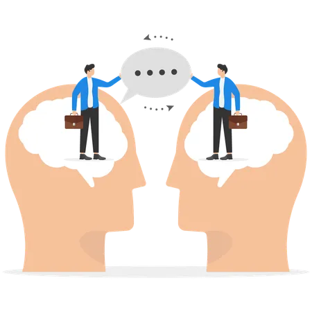 Businessmen communicating each other  Illustration