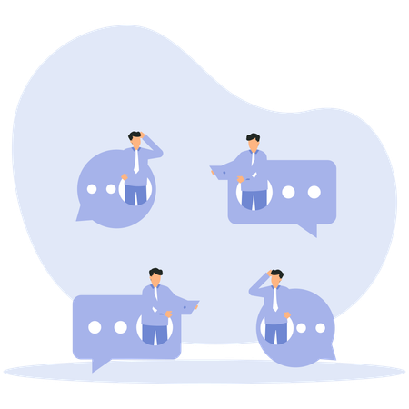 Businessmen doing Business conversation  Illustration