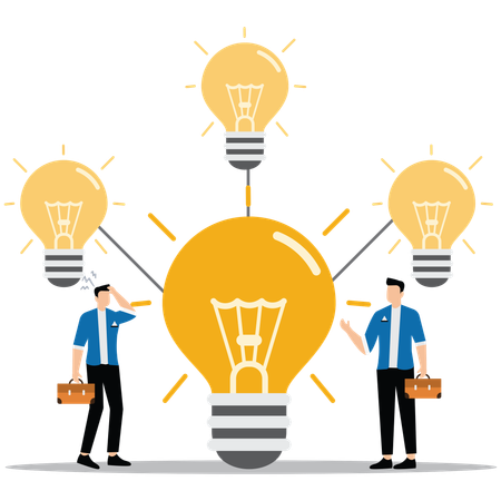 Businessmen doing team collaboration for success  Illustration