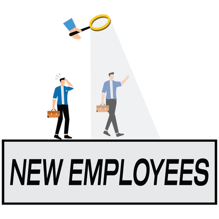 Businessmen Finding New Employees  Illustration