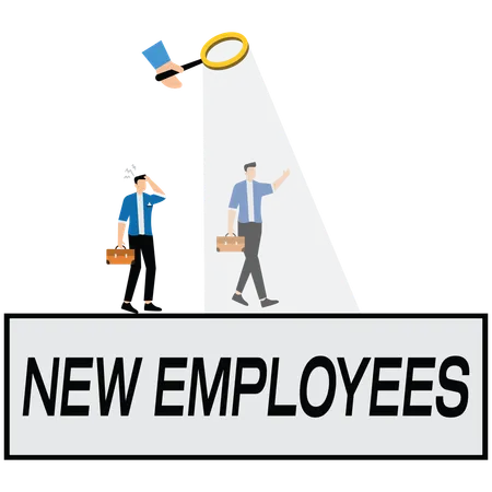 Businessmen Finding New Employees  Illustration