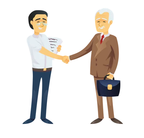 Businessmen handshaking  Illustration