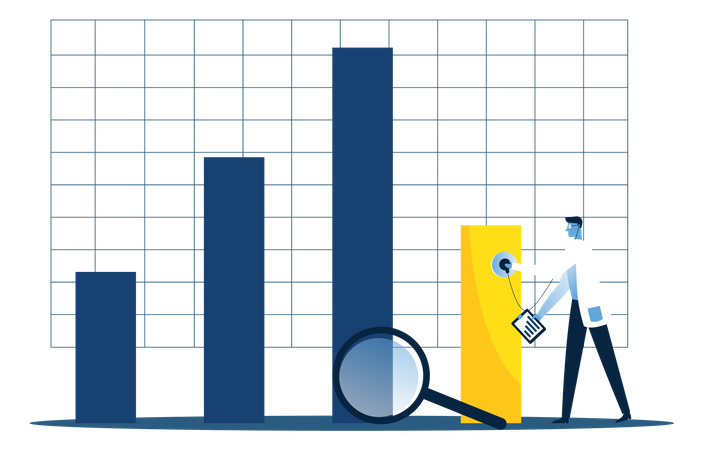 Businessmen have loss in their investments  Illustration