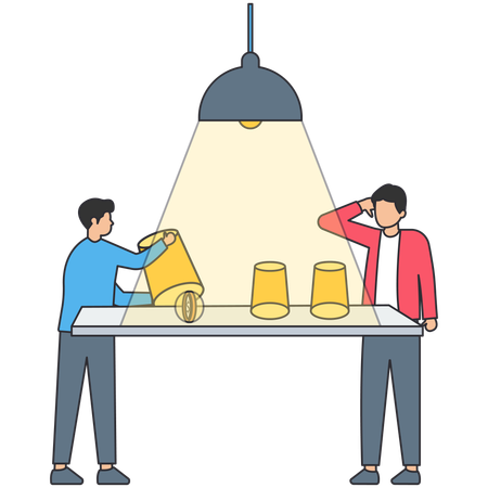 Businessmen having Business Challenge  Illustration