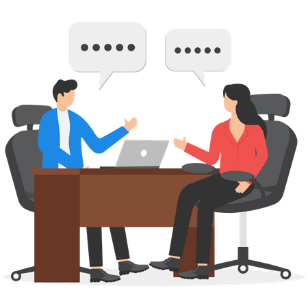 Businessmen In one-to-one business meeting  Illustration