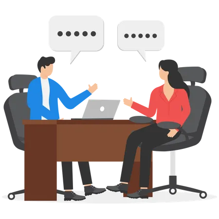 Businessmen In one-to-one business meeting  Illustration