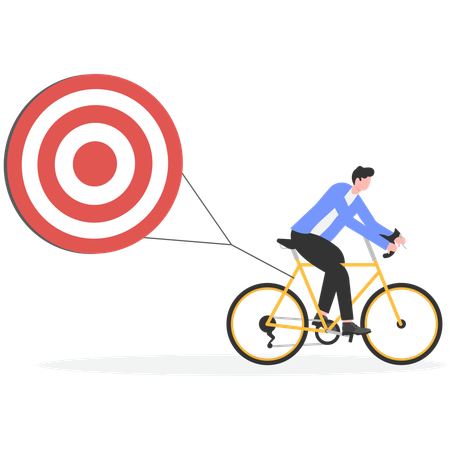 Businessmen pulling target  Illustration