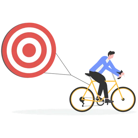 Businessmen pulling target  Illustration