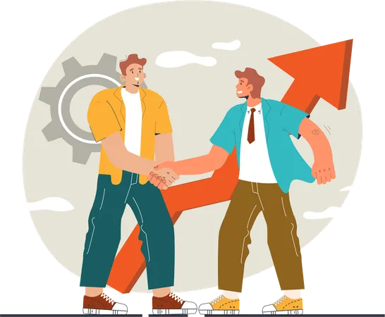 Businessmen shaking hands  Illustration