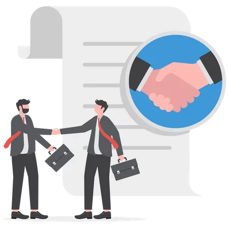 Businessmen shaking hands  Illustration