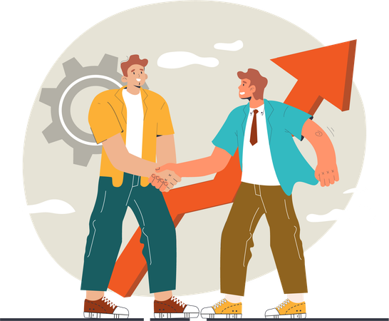 Businessmen shaking hands  Illustration