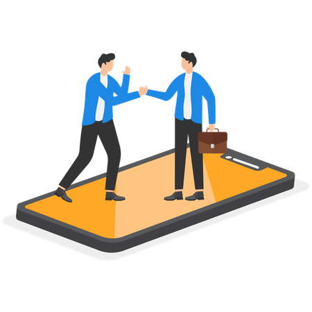 Businessmen Shaking Hands  Illustration