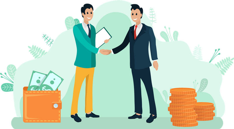 Businessmen Shaking Hands  Illustration