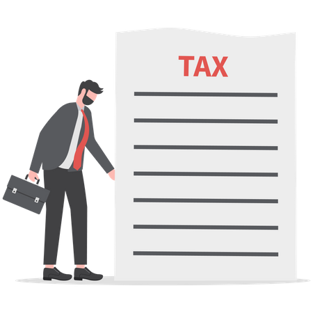 Businessmen showing tax  Illustration