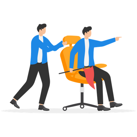 Businessmen that helping each other  Illustration