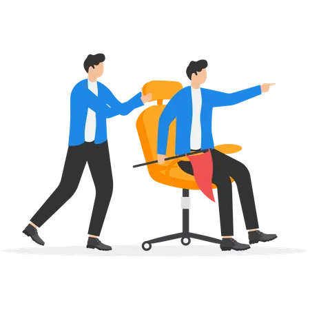 Businessmen that helping each other  Illustration