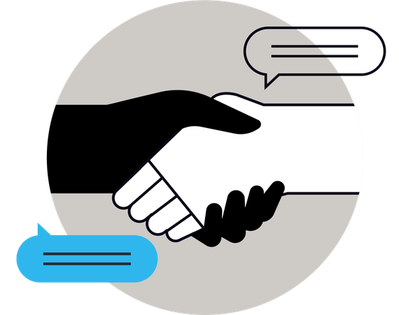 Businesspeople shaking hand  Illustration