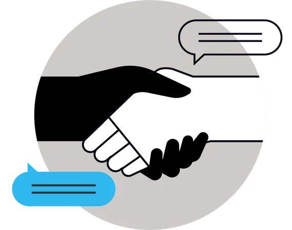 Businesspeople shaking hand  Illustration