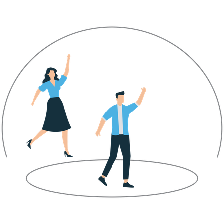 Businessperson Walking in Circles  Illustration