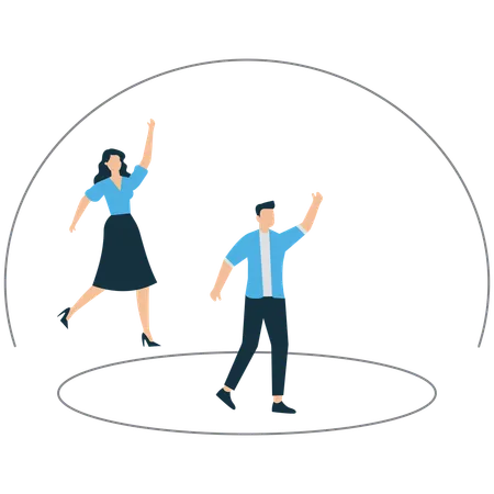 Businessperson Walking in Circles  Illustration