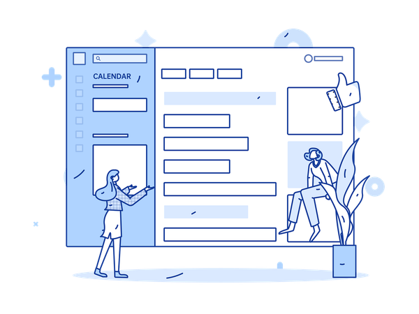 Businesstask schedule  Illustration