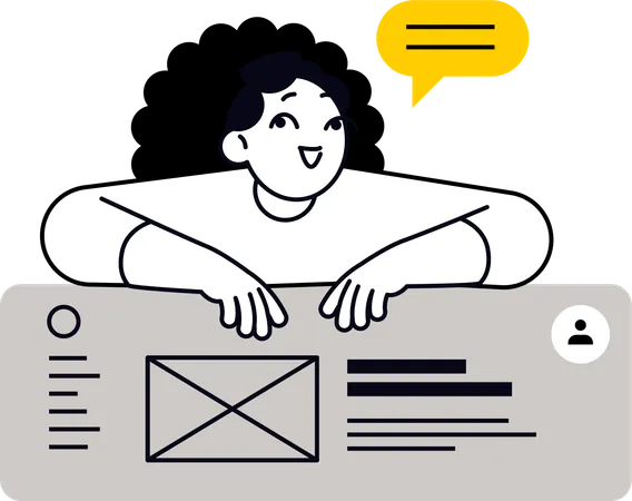 Businesswan doing web development  Illustration