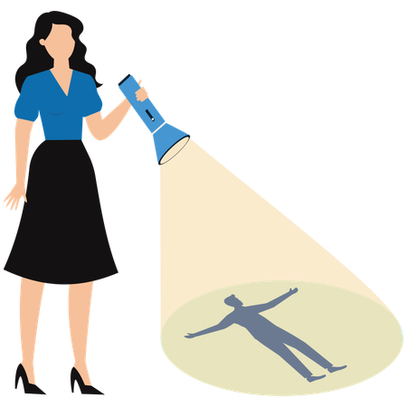 Businesswoman aiming human resource  Illustration