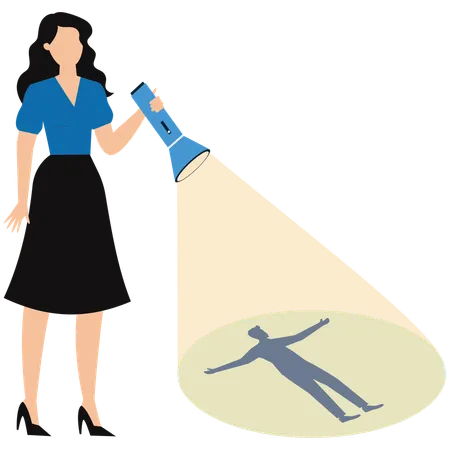 Businesswoman aiming human resource  Illustration