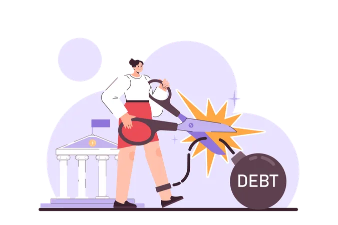 Prepare For Recession Advice Get Out Of Your Debt In Conditions Of Economic Stagnation Economic Activity Decline Flat Vector Illustration Illustration